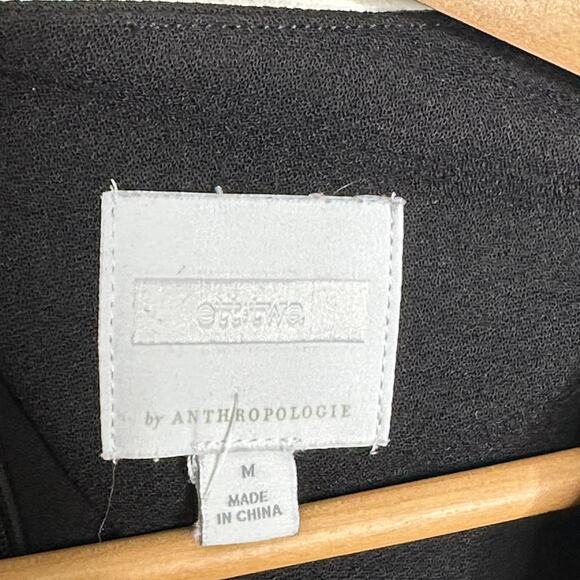 ANTHROPOLOGIE x ETT TWA Sedona Wide Leg Cropped Jumpsuit Black Sz M {3V1} - Picture 4 of 5